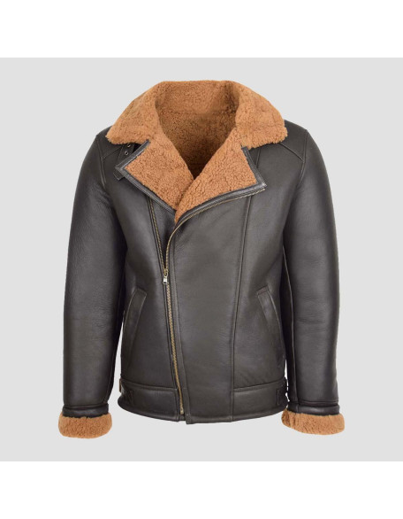 Alberto B-3 Shearling Brown Leather Jacket