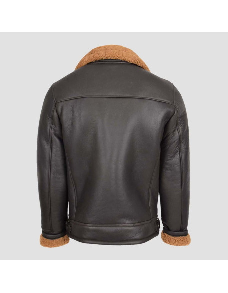 Alberto B-3 Shearling Brown Leather Jacket