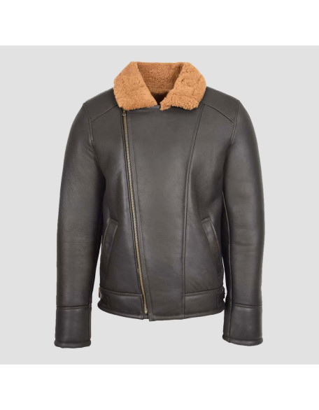 Alberto B-3 Shearling Brown Leather Jacket