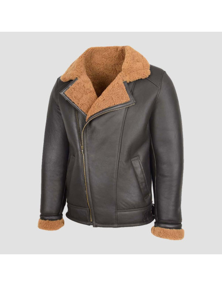 Alberto B-3 Shearling Brown Leather Jacket